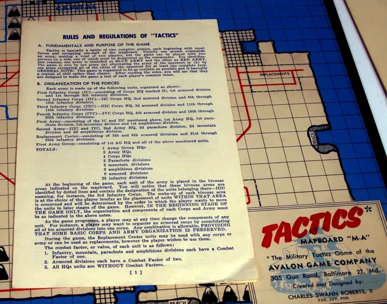 The "Tactics" board and rules.