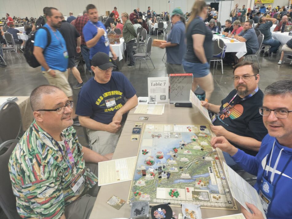Game one of Liberty or Death at Origins 2023. (Andrew Bucholtz photo.)