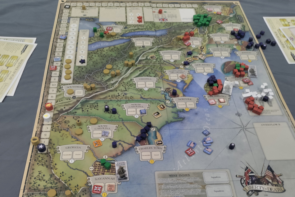 The fourth game of Liberty or Death at Origins. (Andrew Bucholtz photo.)