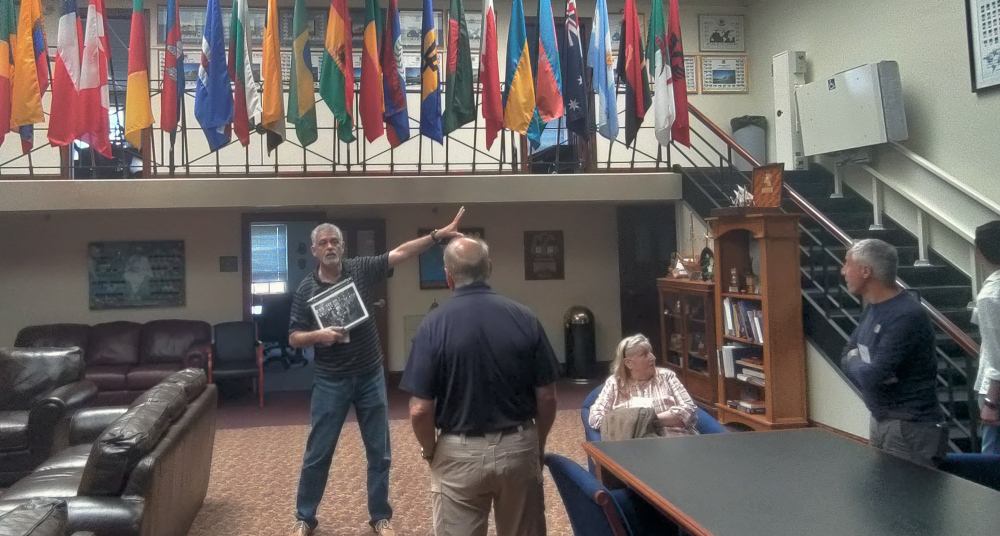 Pete Pellegrino leading a tour of the U.S. Naval War College at SDHistCon East 2023.