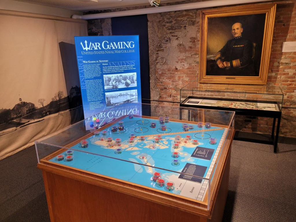 A wargaming history display at the U.S. Naval War College Museum.