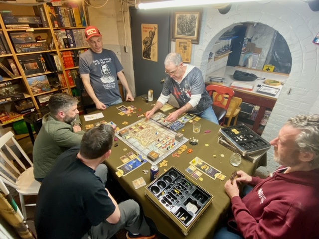 Another club favorite, Lords of Waterdeep, often serves as the opening or closing game of a day.