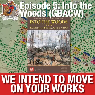 A graphic for the "We Intend To Move On Your Works" podcast series.